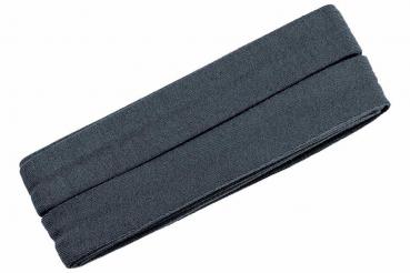 Oaki Doki Jersey Schrägband gefalzt 3m Coupon Dunkelgrau